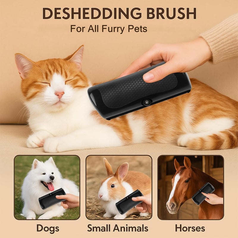 YEAHGO Deshedding Dog Brush, Deshedding Brush for Indoor Cats, Dogs, Effective Pet Hair Remover Comb for Short Long Hair, 2025 New Easy Clean Pet Grooming Tool for Shedding Control - Image 2
